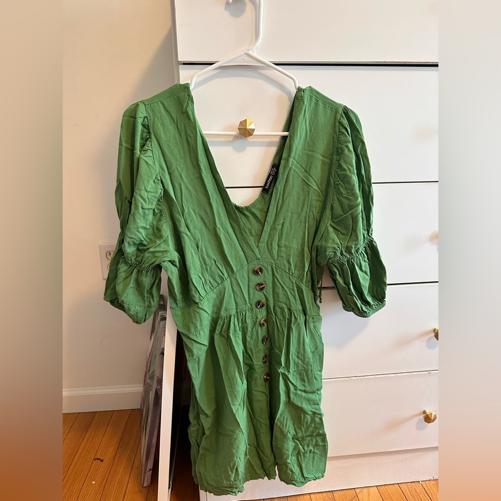 green Boohoo romper